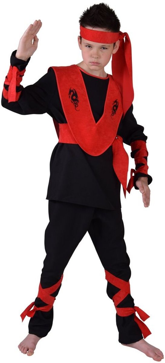 Ninja & Samurai Kostuum | Ninja Kid Karate Japan | Jongen | Maat 116 | Carnaval kostuum | Verkleedkleding